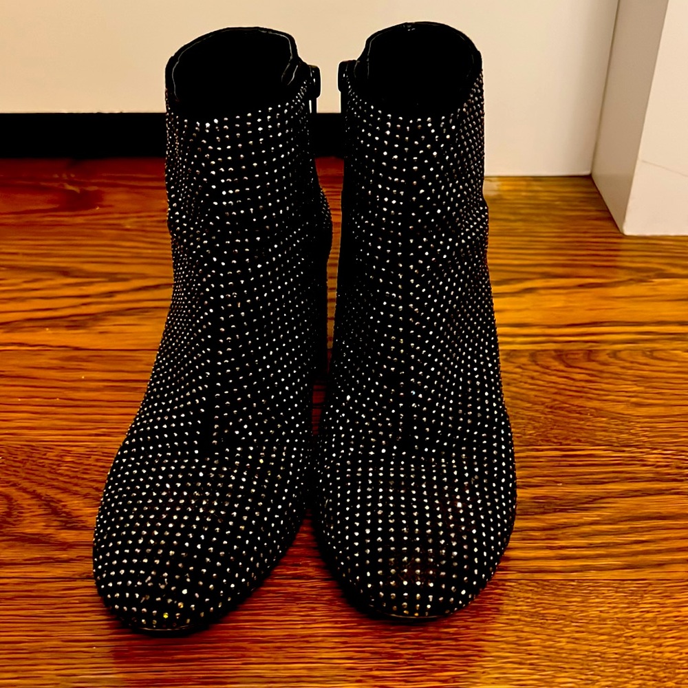 Glitter rhinestone booties